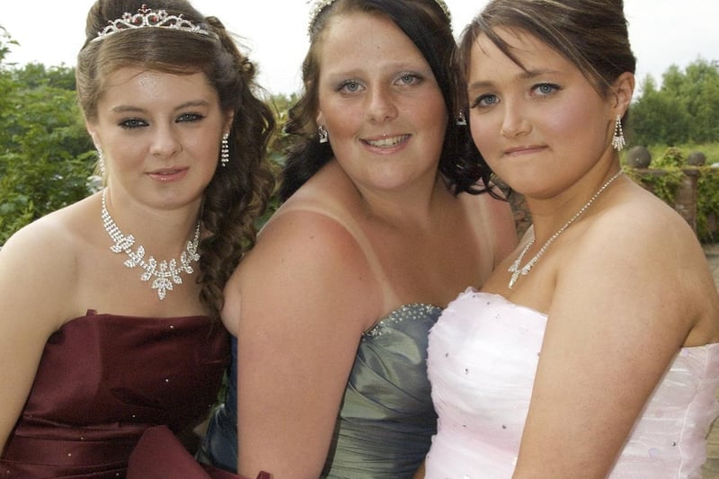 Cardinal Allen High School leavers prom, 2010. From Left- Emma Dickinson, Charlotte Fennell and Suzanne Crook. Picture By Kevin Walsh