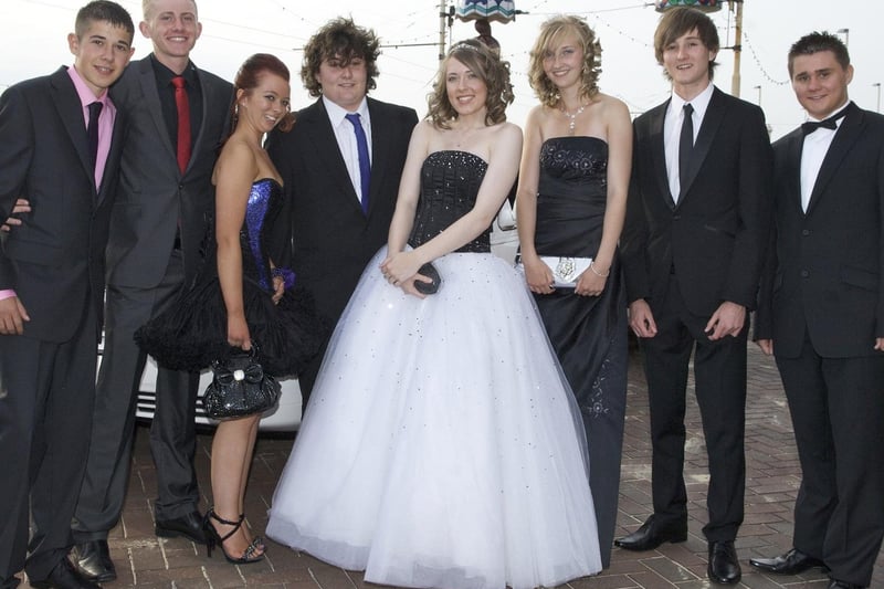 Millfield High School, leavers prom 2010.
From Left-Matthew Clark,Lewis Stott,Heather Smith, Ross Adams, Hannah Bramhall, Danielle Richardson,Sean Waring and Chris Tennant. Picture By Kevin Walsh