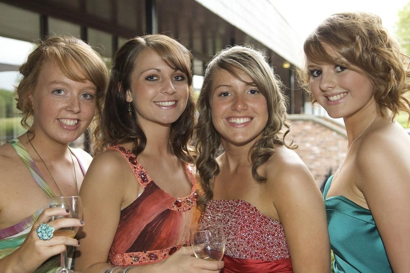 Cardinal Allen High School leavers prom 2010. From left-Rachel Jones, Amy Riding,Michelle Molloy and Jess Hayden. Picture By Kevin Walsh