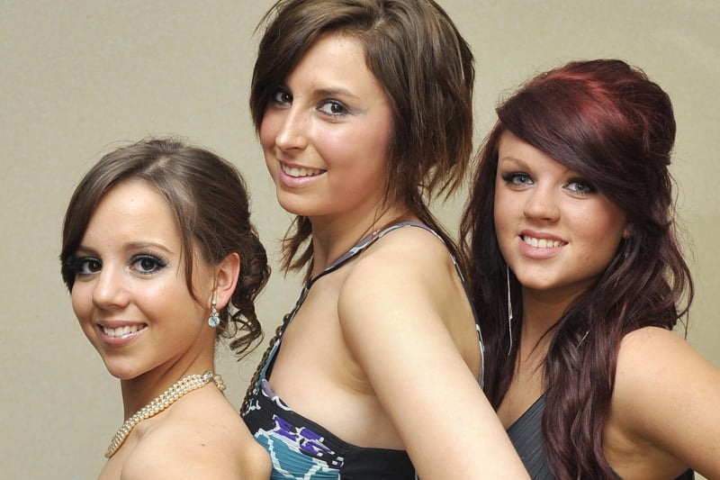 Hodgson High School leavers prom at the Hilton Hotel, Blackpool, 2010
L-R Ellie Stavert, Fern Wild and Kate Taylor.
