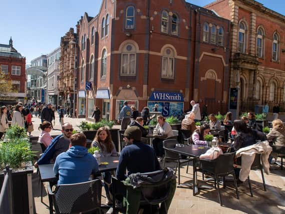 People have been enjoying spending time in Leeds city centre this week as restrictions were lifted (photo: Bruce Rollinson)