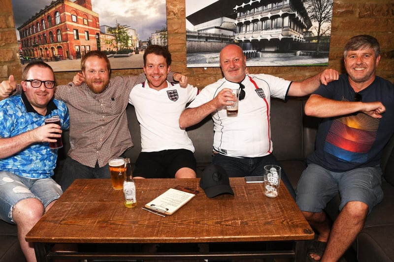England Fans at Aire Bar in Leeds.