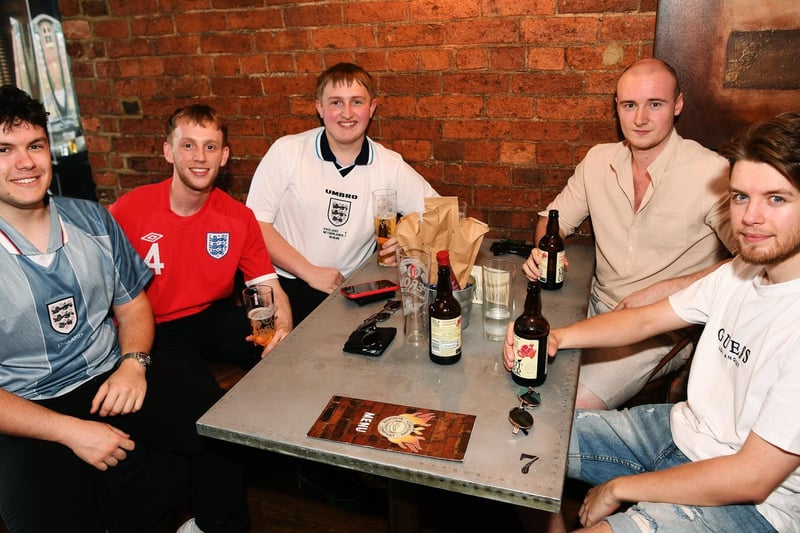 England fans at Aire Bar in Leeds.