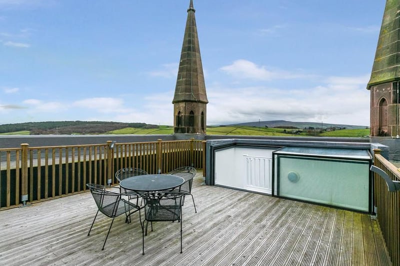 The Tower at The Residence in Lancaster.  The observatory deck and roof terrace offers 360 degree views of Lancaster, Morecambe Bay and the surrounding area.