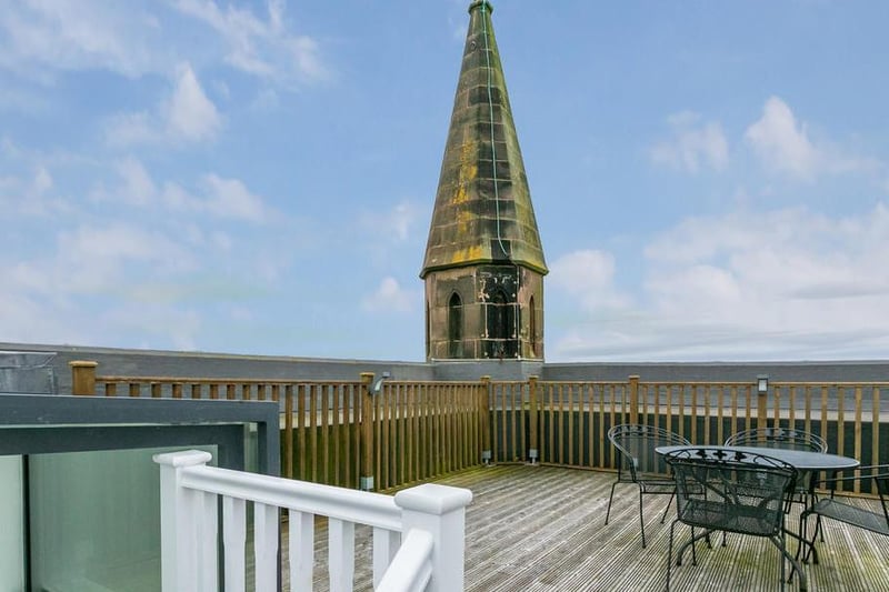 The Tower at The Residence in Lancaster. The observation deck offers 360 degree views of Lancaster, Morecambe Bay and the surrounding area.