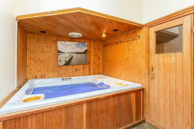 A hot tub is one of the more modern and attractive features within the character property.