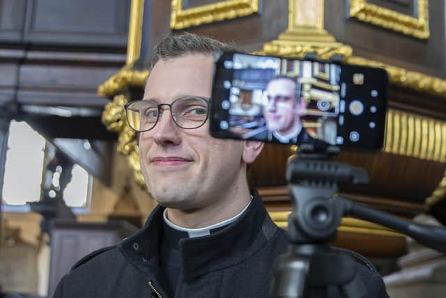 The Rev Oliver Coss has been live-streaming his sermons during the coronavirus lockdown