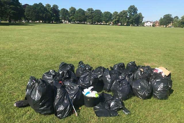 30 bags of rubbish were collected yesterday (June 25).
