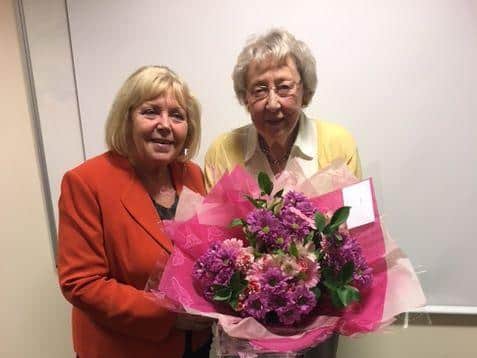 Current chair of trustees, Pam Nock (left) with founder Janet Pacey (right).