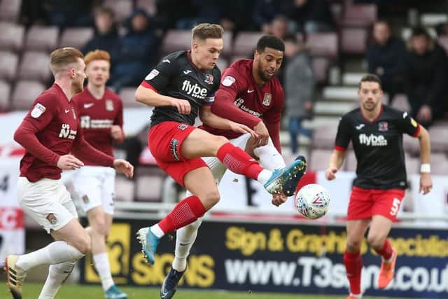 Cobblers and Exeter played each other shortly before lockdown.