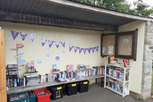 The bus stop had been turned into a community library before the stock was stolen.
