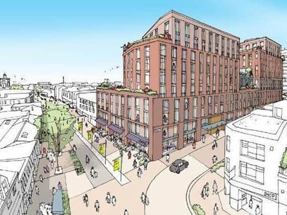 The development was first teased in an artists impression at a conference on June 26 - this shows the corner of Abington Street and Wellington Street.
