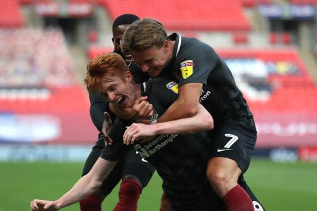 Callum Morton now heads back to parent club West Brom while Sam Hoskins is one of several players who will be out of contract after June 30.