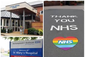NHS staff at sites including St Mary's Hospital and Cynthia Spencer Hospice were greeted by a special 'thank-you'