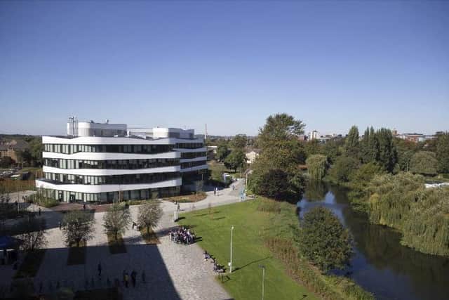 The 58-acre campus is home to 14,000 students and 2,000 staff, with 1,000 students living in the accommodation village on site. Pictures by Kirsty Edmonds.