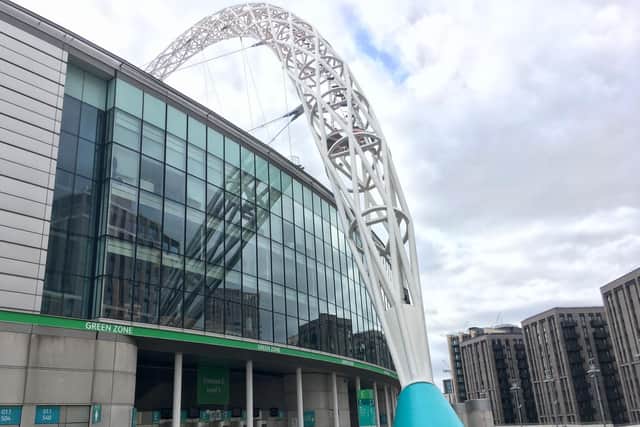 The area outside Wembley Stadium was deserted