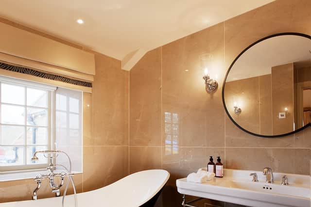 Rooms will feature a roll-top bathtub, period features, and a palette 'inspired by the surrounding countryside'.