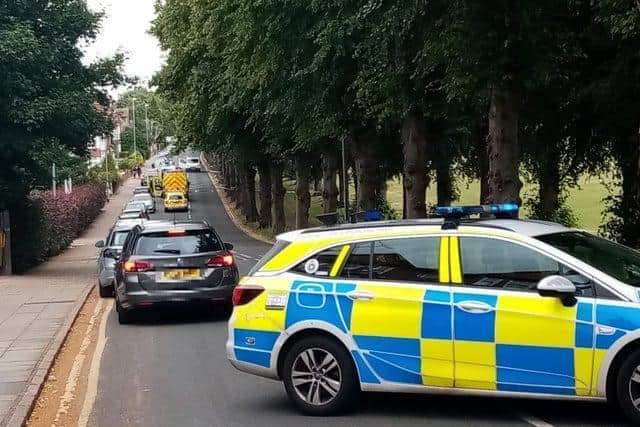 Police cordoned off part of St George's Avenue after a man was stabbed on Tuesday morning