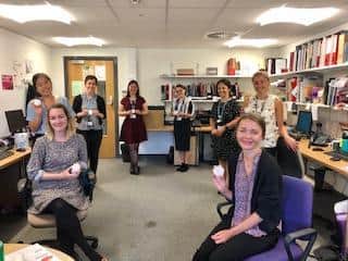 Local NHS dietetics with their soaps.