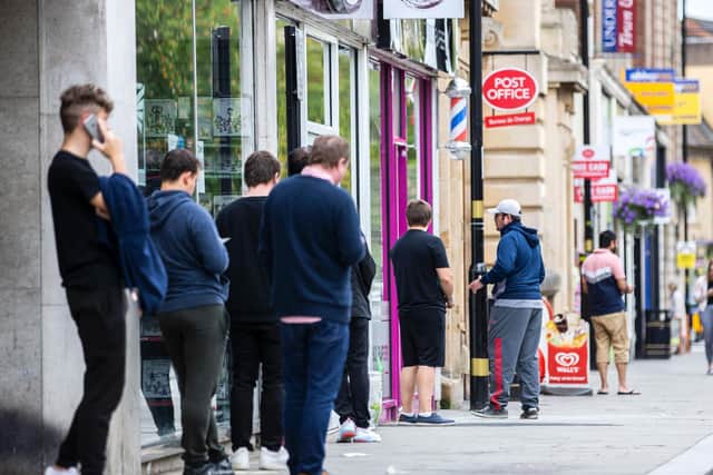 Bigger queues were seen in town for the men's barbershops, particularly Istanbul Barber on St Giles Street.