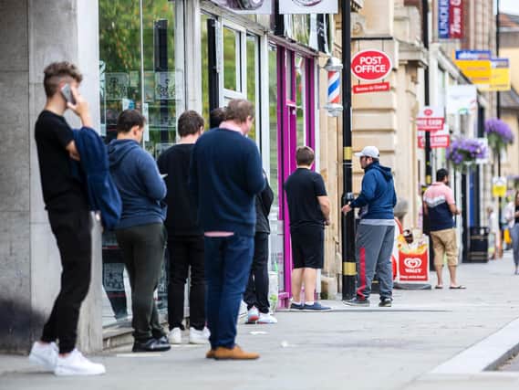 Bigger queues were seen in town for the men's barbershops, particularly Istanbul Barber on St Giles Street.