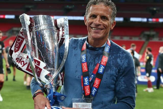 Keith Curle managed to sneak home the trophy!