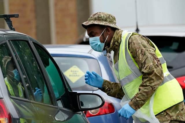 Results from mobile testing units in the county were added to the overall numbers for the first time on Thursday. Photo: Getty Images