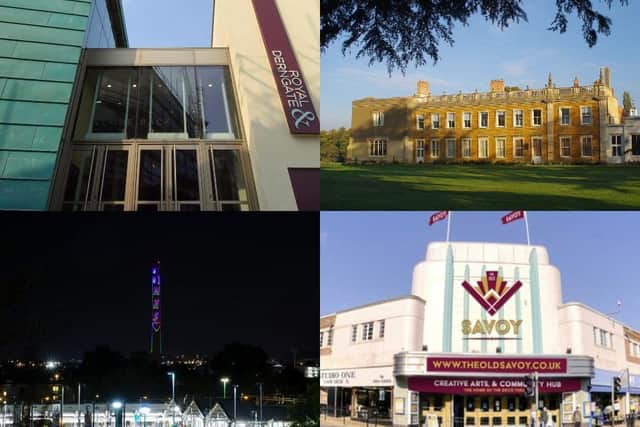 Royal & Derngate, Delapre Abbey, The Old Savoy and the Lift Tower will be lit up red tonight (Monday, July 6)