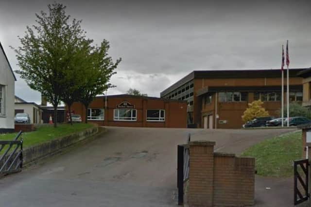 Barkers Shoes factory in Station Road, Earls Barton.