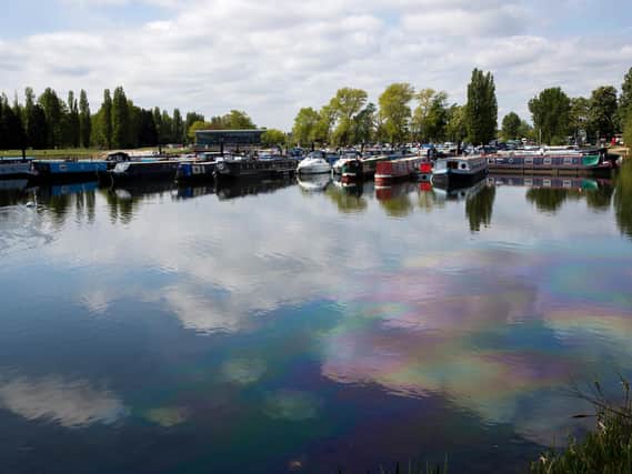 It's still not known how much oil was in the marina before the clean-up operation took place in April.