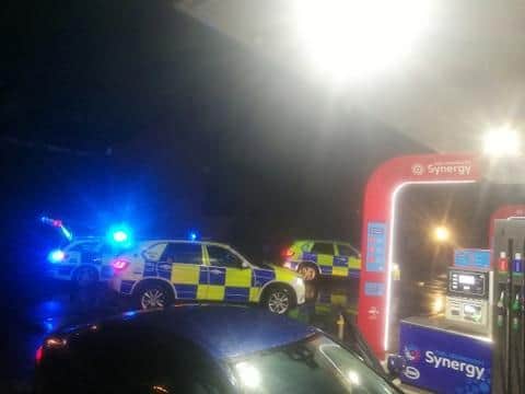 Two men who fled the scene of the fight were arrested at a petrol station in Wellingborough Road.