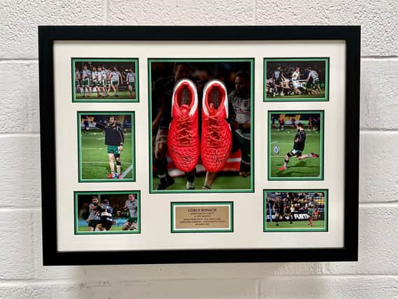 Cobus Reinach's boots are available as part of the silent auction