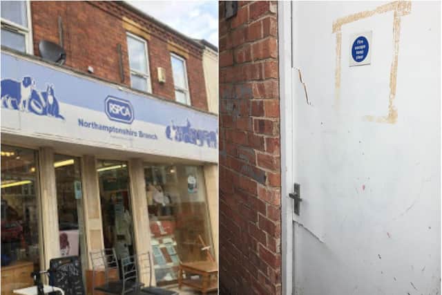 The RSPCA charity shop in Wellingborough Road was broken into over night.