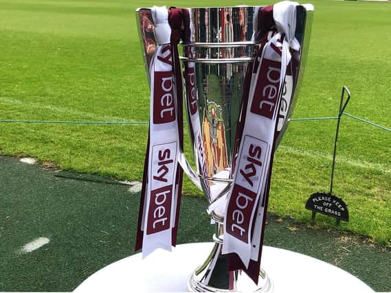 The League Two play-off trophy.