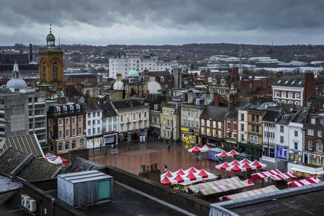 How will Northampton town centre be affected if fewer office workers return following the pandemic?