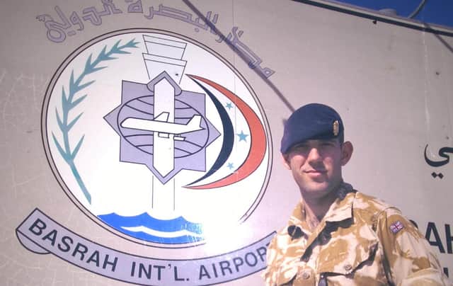 Nick pictured in Iraq where he helped to set up the first ever half marathon there.