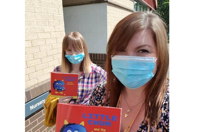 Alexandra Hamblin-Pardon and Ellie Lines have teamed up to explain to children how to play safely at nursery during the pandemic.