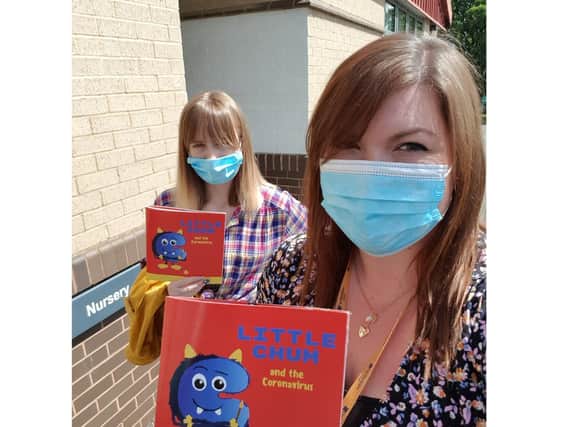 Alexandra Hamblin-Pardon and Ellie Lines have teamed up to explain to children how to play safely at nursery during the pandemic.