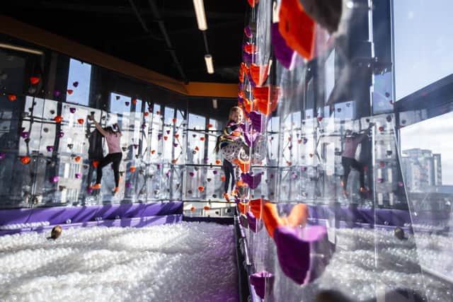 Gravity Active Entertainment at Sol Central includes a huge ball pit and climbing wall
