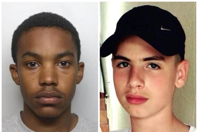 Amari Smith was jailed for the manslaughter of Louis-Ryan Menezes in 2019. Photos: Northamptonshire Police