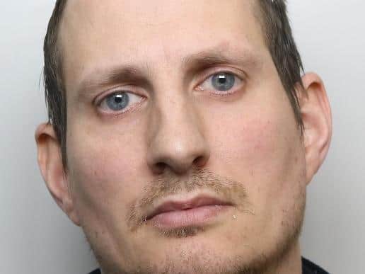"She was surprised to find bright blue eyes staring back at her": A woman discovered Rufford peering at her through a gap he had made in a McDonald's toilet cubicle.