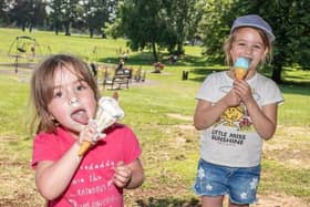Kids in Abington Park faced major problems eating ice creams before the melted in the heat