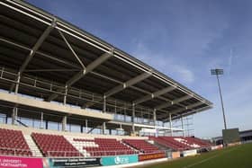 The East Stand at Sixfields is yet to be fully completed.