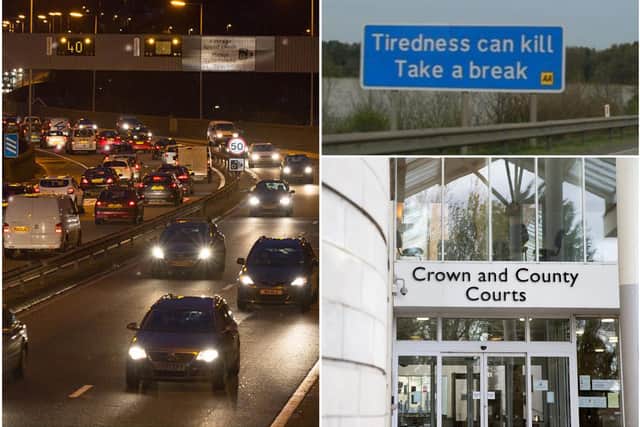 A Northampton father crashed on the A45 after falling asleep at the wheel for less than 10 seconds.
