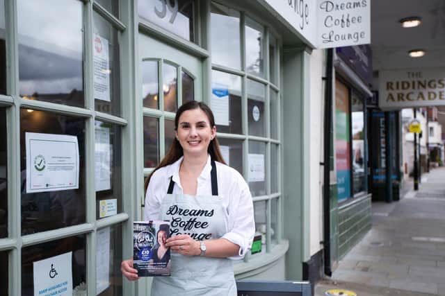 Dreams Coffee Lounge boss Lisa is thrilled the Government has pledged to help small businesses on quieter days of the week and is hoping to see more customers as a result of the Eat Out to Help Out scheme. Pictures by Kirsty Edmonds.