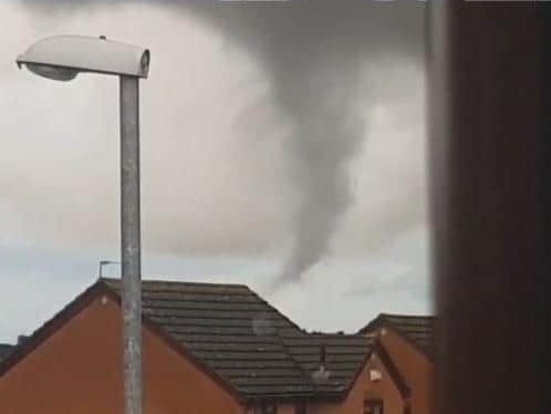A funnel cloud captured by a Chron reader over Kingsthorpe tonight. Photo & video: @dave5002011