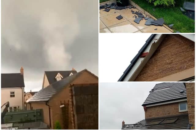 Homeowner Steve Abraham and his wife came home form a getaway in Dorset to find their house had been hit by a tornado.