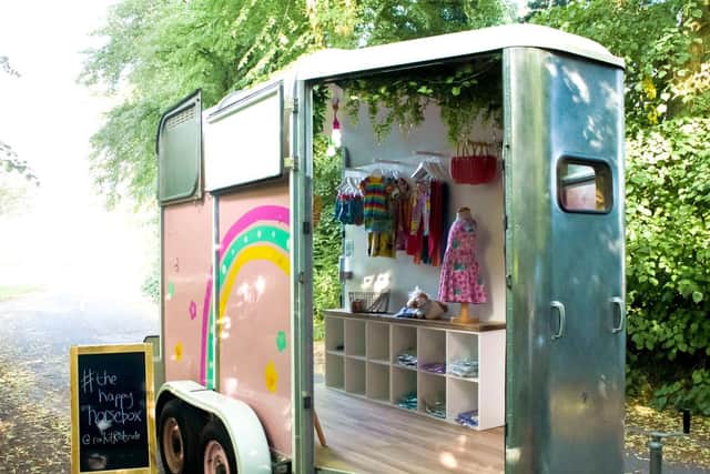 The Happy Horse Box sells ethically made children's wear and can be taken all over the country in the trailer.