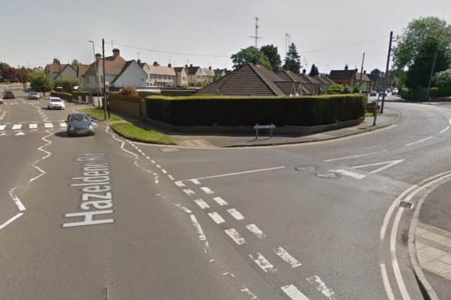 The BMW driver was ambushed at the junction of Brookfield Road and Hazeldene Road on Monday afternoon