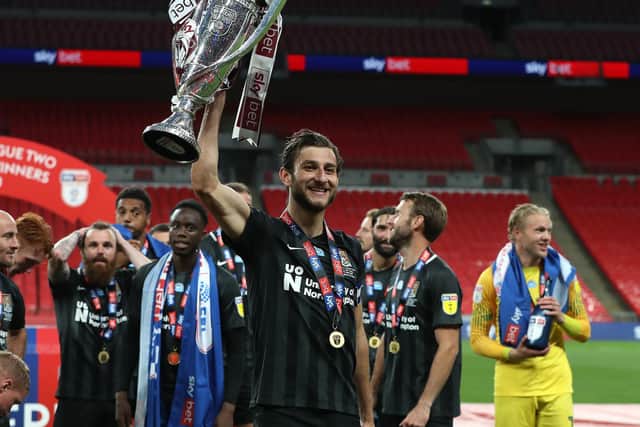 Charlie Goode captained the Cobblers to league two play-off final glory